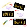 Lemon Yellow Gloss California Plate Wrap DIY Kit