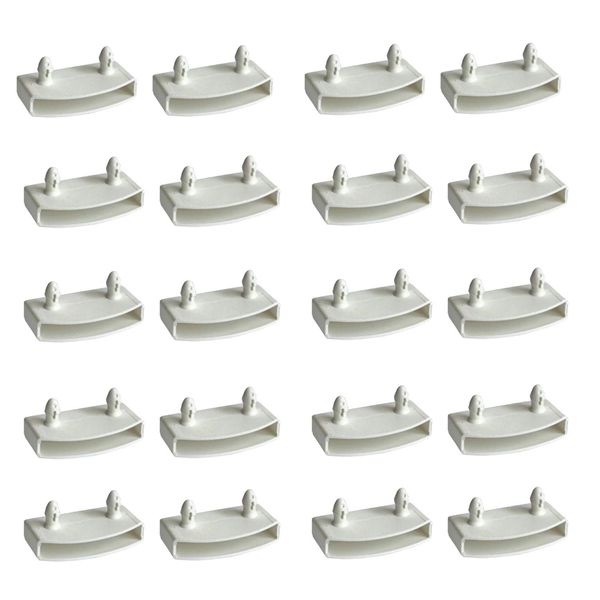 XIAONAN 20 Pcs 54mm Bed Slat End Caps Holders Replacement Plastic Bed Slat Holders for single, double and king size beds Connector Accessories (White)