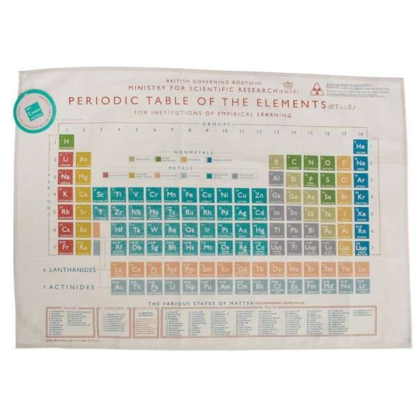 Periodic Table 100% Cotton Tea Towel