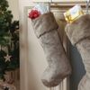 Dibor Luxury Festive Full Faux Fur Stocking with Strong Hanging Loop