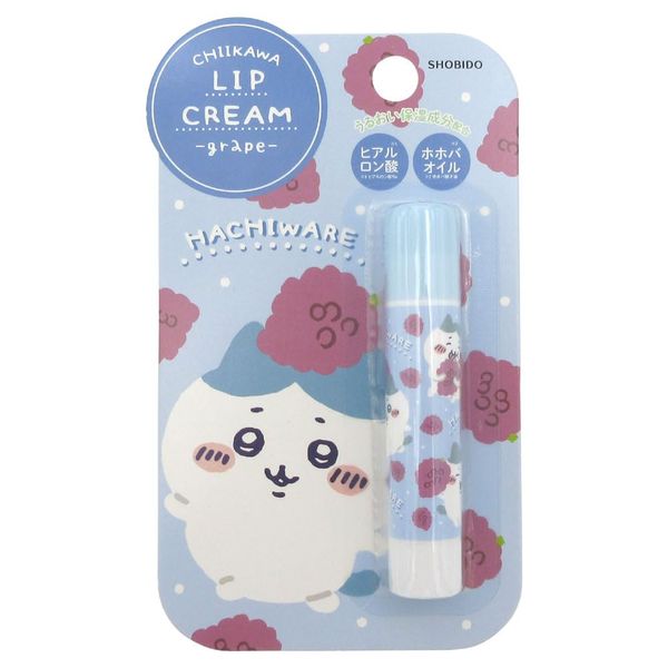 Shobido 467161 Chiikawa Lip Balm, Bee Scent, Grape Scent, Twitter Line Stamp, Small and Cute