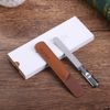Mr. Green Double Sided Nail File, Stainless Steel, Anti-Slip Handle, Professional, Nail Polishing, With Leather Case, Unisex, Great Gift