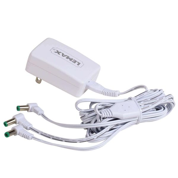 Lemax 94563 Switching Mode 3-Output Power Adapter, New 2019 Fixed US Plug V.2, White, 4.5V, 1000mA, Input 100-240V