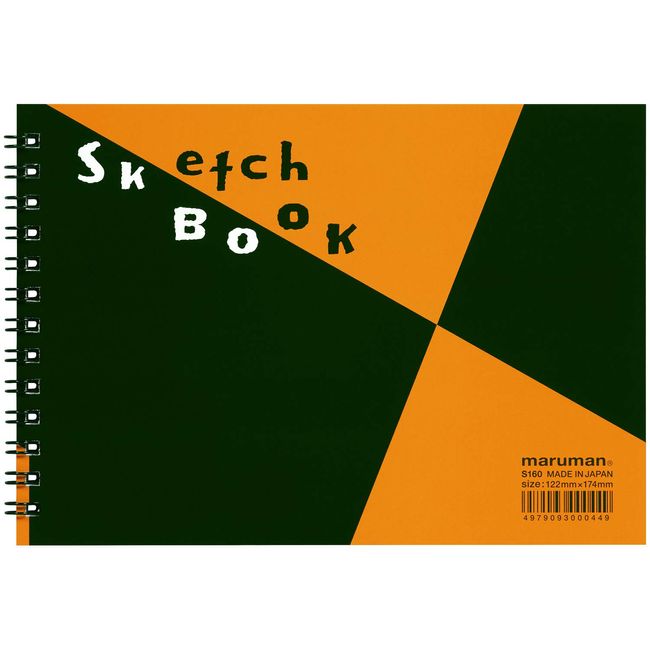 Maruman S160 Zuan Print Series Sketchbook, B6 Size, 4.8 x 6.9 inches (122 x 174 mm), Medium Drawing Paper, 24 Sheets