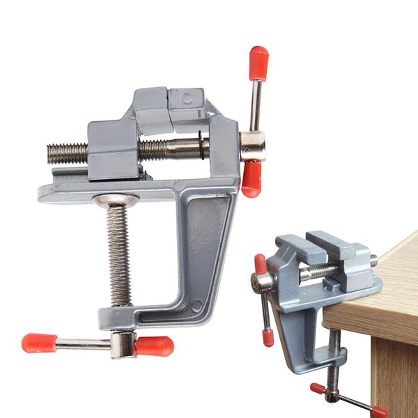 Nuqin Mini Bench Vice Table Clamp Small Bench Vise for Workbench Small Vice Clamp for Polishing Jewelry Carving Clock Repair Model Making Electronic Product Repair Manual Carving