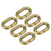 sourcing map Spring Oval Ring, 6Pcs 0.83 Inch Round Spring Snap Clip Trigger Spring Keyring Buckle for Bags Purses Keychain, Brass