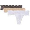 Cosabella Dolce 3-Pack Thong Black/Blush/White One Size