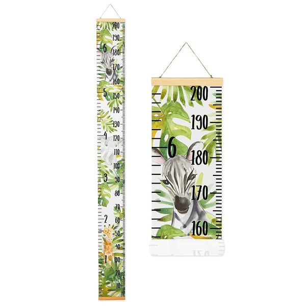 Growth Chart for Kids, Wall Chart in Safari Jungle Design (20 x 200 cm)