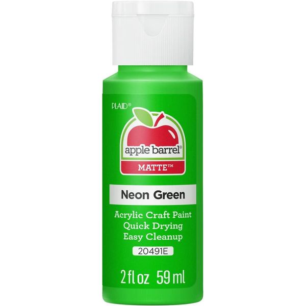 Plaid Enterprises Acrylic Paint, Neon Green, 59ml