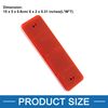 A ABSOPRO Car Reflector Sticker Rectangle Reflective Decal Red (Set of 2)