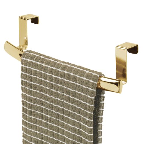 iDesign 10-inch Curved Over-The-Cabinet Towel Bar - Soft Brass