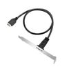 xiwai USB-C Cable USB 3.1 Type-E Front Panel Header to USB-C Type C Female Extension Cable 40cm with Panel Mount Screws