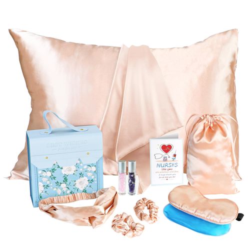 Nurse Gifts for Women,Nurses Week Gifts Ideas,Nurse Graduation Gift,Cool Nurse Appreciation Gifts,Nurse Practitioner Gifts,Nursing Graduation Gifts,Satin Pillowcase Eye Mask RN Gift Set for New Nurse