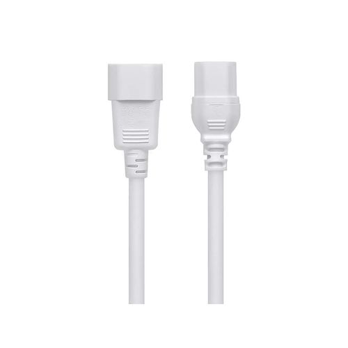 Monoprice Heavy Duty Power Cable - 6 Feet - White | IEC 60320 C14 to IEC 60320 C15, 14AWG, 15A, SJT, 125V, for Computers, TVs, Monitors