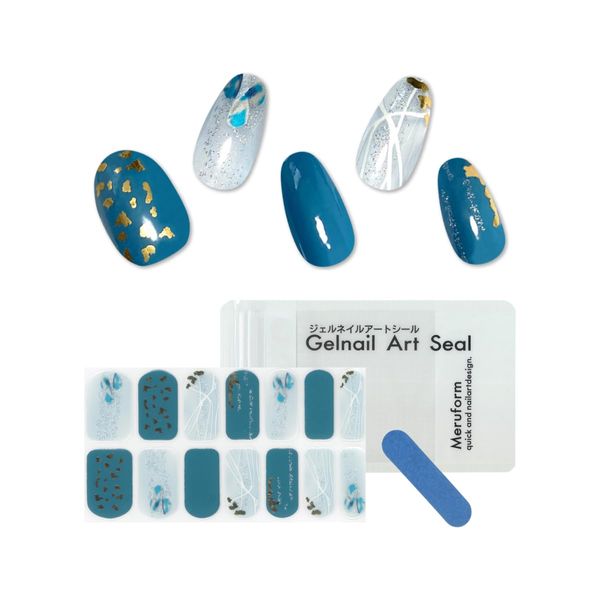 Meruform 3D Nail Stickers, For Hands, Just Stick On, Transparent, Simple, Gel Nails, Versailles