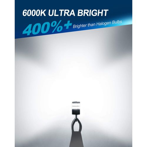 Yorkim 194 LED Bulb 6000K White T10 Interior Bulbs T15 W5W 2825 168 LED Bulb for Interior Light Trunk License Plate Lights Marker Lights, Pack of 2