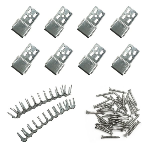 JJWNMLL 8Pcs Sofa Spring Clip,Sofa Spring Repair Kit for Sofa Couch and Chair Upholstery Furniture Repair Replacement with Upholstery Sofa Stay Wire clips,Nails