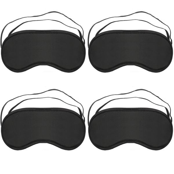 4 Pack Sleeping Blindfold Sleep Eye Mask for Women & Men, Blackout Eye Shade Cover for Travel, Nap, Game