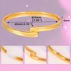 MILAKOO 4mm Minimalist Gold Teardrop Bangle Bypass Hug Statement Stackable Bracelets Gifts for Her