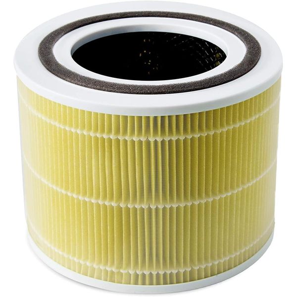 LEVOIT Core 300 Pet Allergy Replacement Filter, 3-in-1 True HEPA, High-Efficiency Activated Carbon, Core300-RF-PA, 1 Pack, Yellow