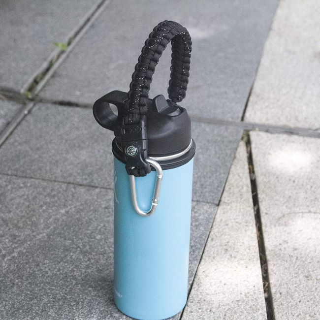 Wongeto 2.0 Paracord Handle with Shoulder Strap Compatible with Hydro Flask  2.0 Wide Mouth Water Bottle Strap