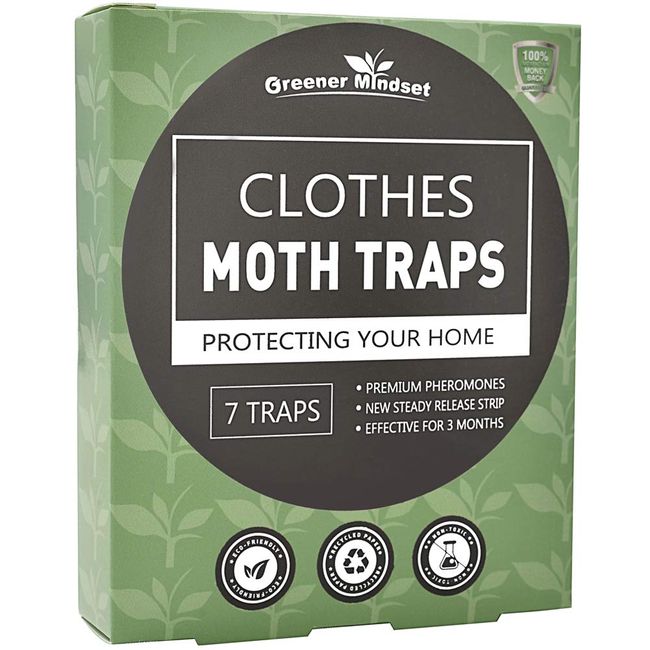 Greener Mindset Clothes Moth Traps 7-Pack with Premium Pheromone