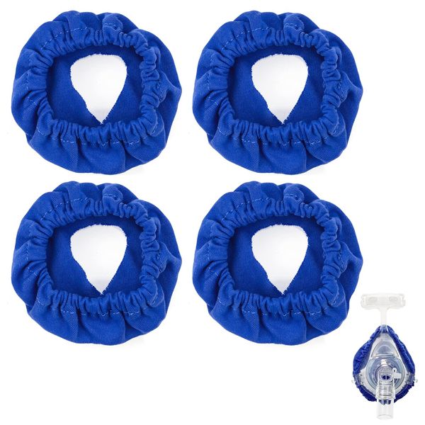 Mask Liners for CPAP 4Pcs Soft Elastic Mask Cushion Covers for Most Full Face Masks CPAP Mask Liners (Blue)