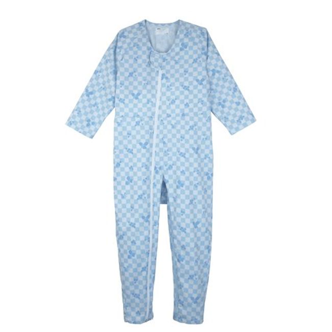 Angel Combination 2 Full Open Type All S Leaf Blue L [Nursing Pajamas]