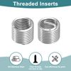 sourcing map 30Pcs Helical Threaded Inserts, M14-2x1.5D 304 Stainless Steel Threaded Socket, Thread Repair Insert for Plastic Wood Thread Repair
