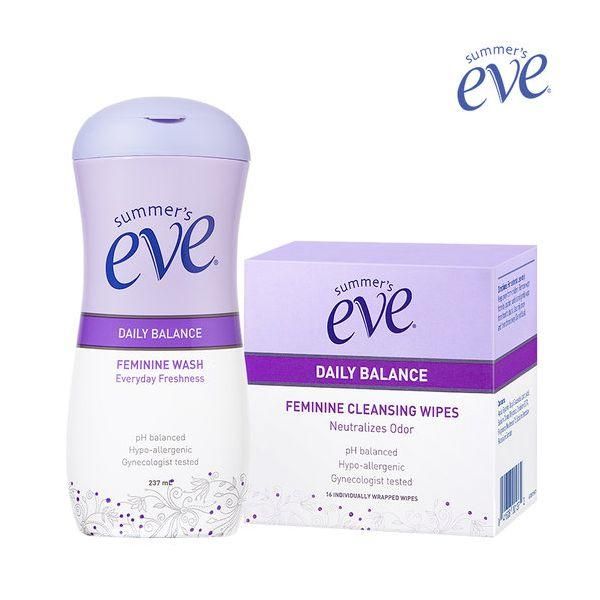 Summer Eve Daily Balance Feminine Wash 237ml + Cleansing Wipes