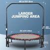 40" Foldable Mini Trampoline Indoor with 4 Level Adjustable Foam Handle for Home
