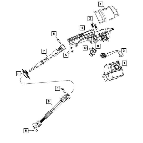 Mopar Genuine Steering Intermediate Shaft Bearing 5057849AA