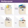 Superio Fabric Organizing Bin, 11" Cream Fabric Cube 4-Pack
