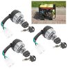 Key Ignition Switch Universal Gasoline Generator Ignition Control Switch 4 Wires with 2 Keys Engine Starter Switch for Farms, Gardens