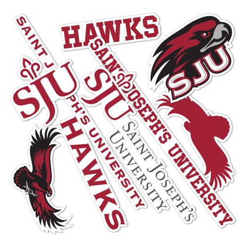 Saint Joseph's University Sticker Hawks SJU Stickers Vinyl Decals Laptop Water Bottle Car Scrapbook T2 (Type 2)
