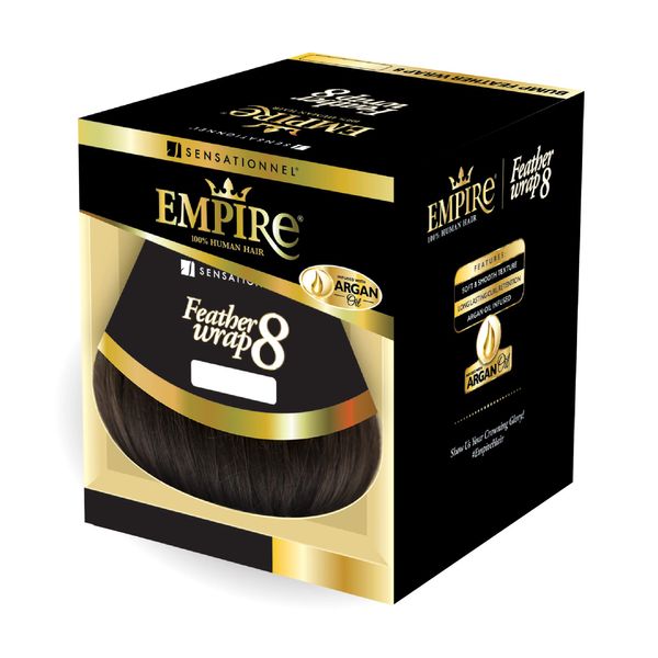 Sensationnel Empire Bump weaving hair - Empire Wrap 8 human hair short feather weave bump- Empire HH Feather Wrap 8 inch (1 JETBLACK)