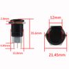ESUPPORT 16mm 12V 3A Car Green LED Light Angel Eye Metal Push Button Toggle Switch Socket Plug Latching Black Shell