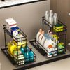2 Pcs  Under Sink Organizer Sliding Storage Drawer  Kitchen Bathroom Cabinet
