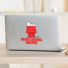 CafePress Peanuts Snoopy Medium Die Cut Sticker, 5.75" x 5.75" Clear