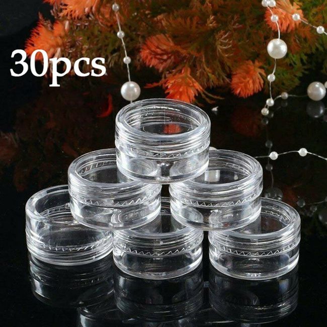 10-100pcs 3g Empty Plastic Cosmetic Makeup Jar Pot Transparent Sample Bottle Eyeshadow Face Cream Lip Balm Container