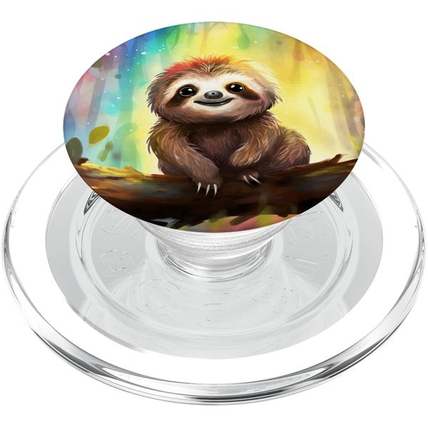 Cute Baby Sloth PopSockets MagSafe PopGrip for iPhone