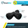 SharkBite 1 x 1 x 3/4 Inch ProLock Reducing Tee, Push to Connect Plastic