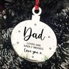 Dad Memorial Gift Engraved Hanging Bauble In Memory Plaque Keepsake