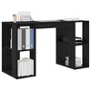 vidaXL Schwarzer Eichen Computertisch Schwarze Eiche MDF Mittel
