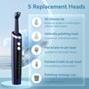 Jeyoe Tooth Polisher and Tooth Stain Remover,Teeth Polisher Electric Professional with 5 Replacement Heads & Cleaning Modes,USB Rechargeable, IPX6 Waterproof, Dental Tooth Polisher for Adults &Kids