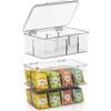 3 Pack Tea Bag Organizer - Stackable Tea Bag Storage Organizer with Lid - Tea...