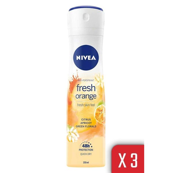 Fresh Orange Kadın Sprey Deodorant 150 Ml X 3 Adet