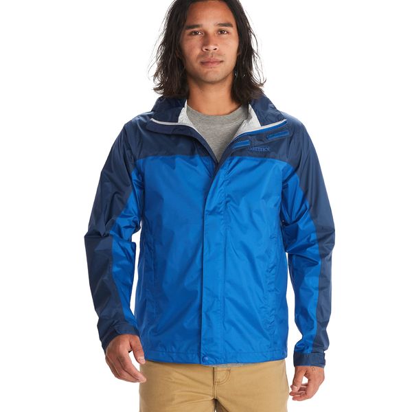 MARMOT Men's Precip Eco Jacket | Lightweight, Waterproof Jacket for Men, Ideal for Hiking, Jogging, and Camping, 100% Recycled, Dark Azure/Arctic Navy, XX-Large