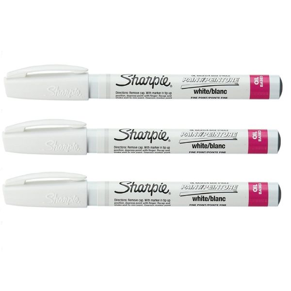 SHARPIE Fine Point Paint Marker [Set of 3] Color: White