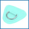 A ABSOPRO 4pcs D Ring Patch PVC Stainless Steel Triangle Shape Green for Kayak Item Replacement